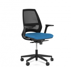 Кресло офисное 4U MESH 600 1D black SLW 58 Голубой Черный